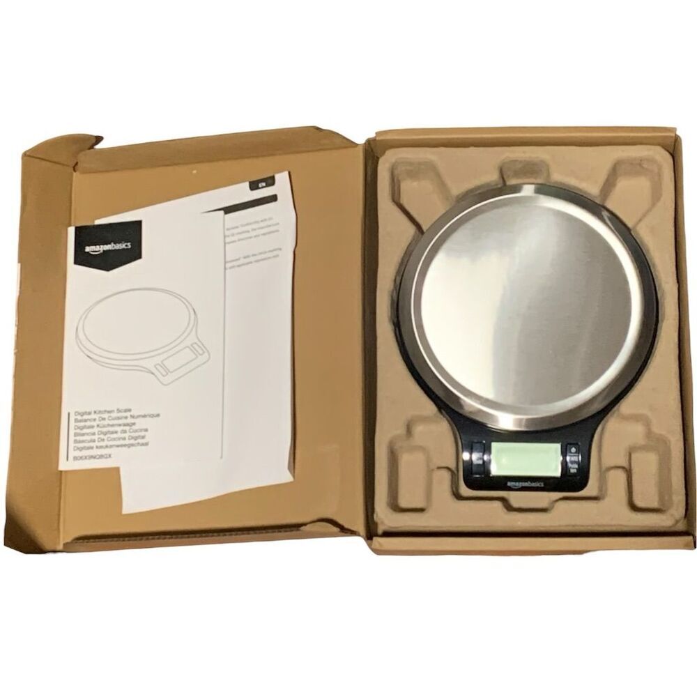 AmazonBasics Digital Kitchen Scale,  Auto Shut Off, Use as  Shipping Scale